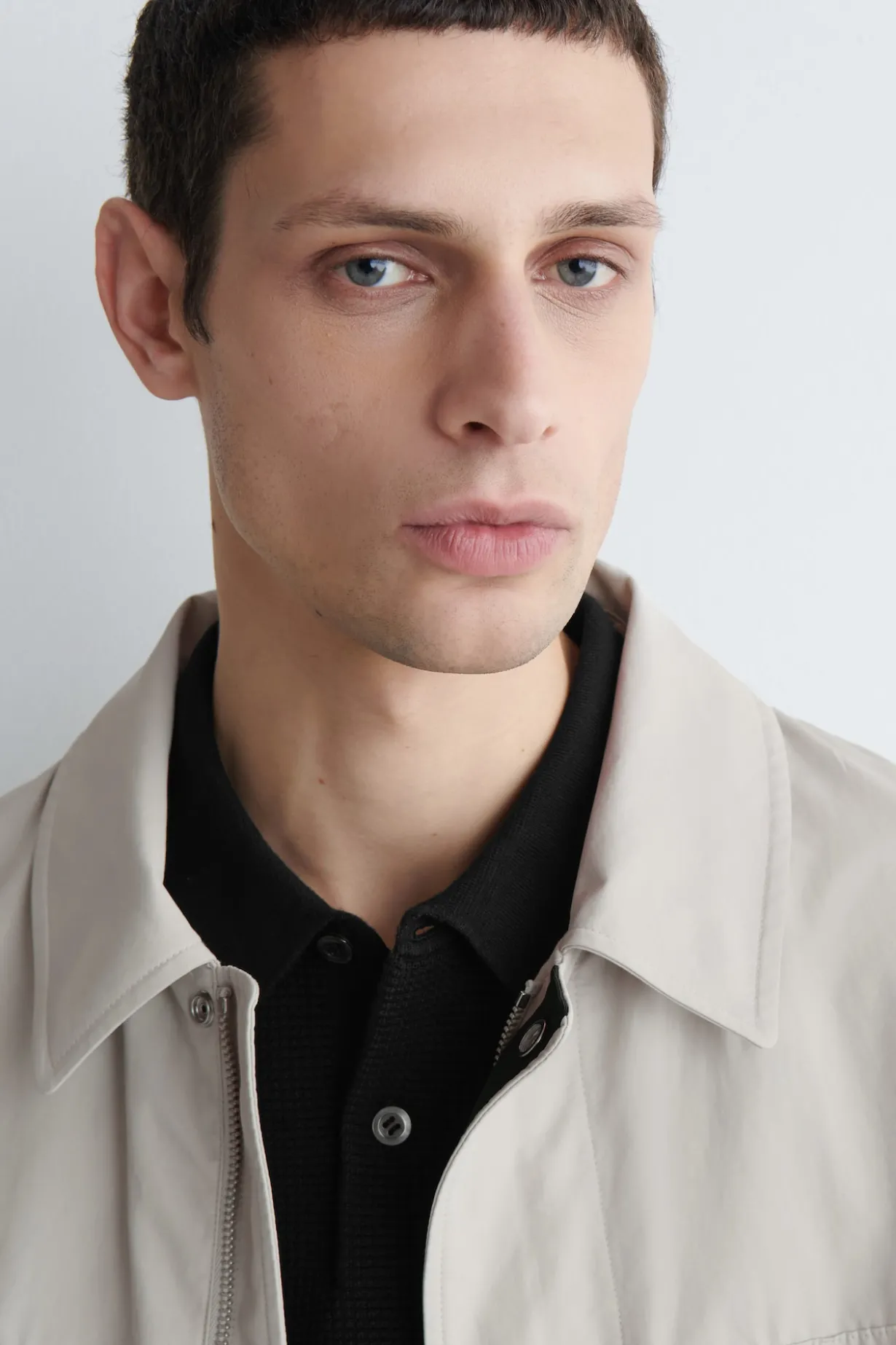 WAFFLE-KNIT COTTON POLO SHIRT