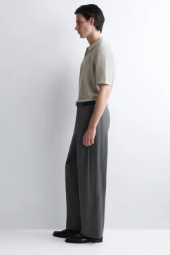 WAFFLE-KNIT COTTON POLO SHIRT