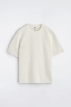 WAFFLE-KNIT COTTON T-SHIRT