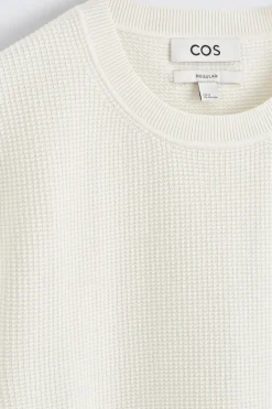 WAFFLE-KNIT COTTON T-SHIRT