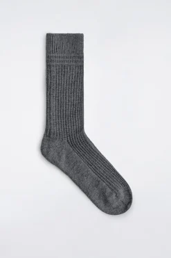 WAFFLE-KNIT SOCKS