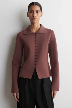 WAISTED MILANO-KNIT CARDIGAN