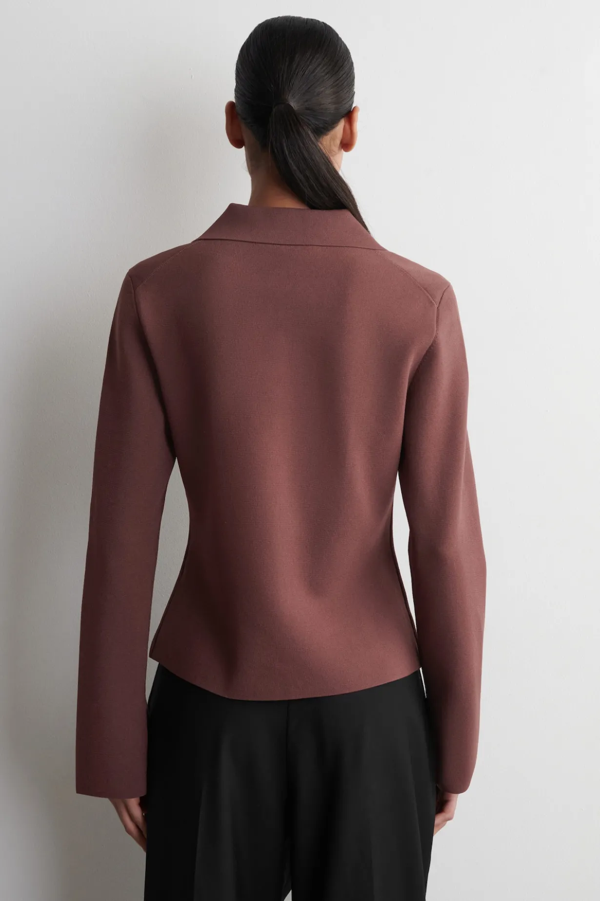 WAISTED MILANO-KNIT CARDIGAN