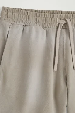 WASHED-JERSEY DRAWSTRING SHORTS