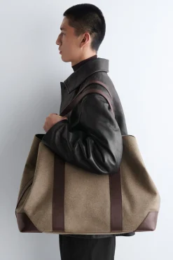 WEEKENDER OVERSIZED TOTE BAG - WOOL