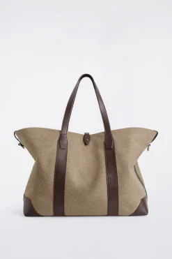 WEEKENDER OVERSIZED TOTE BAG - WOOL