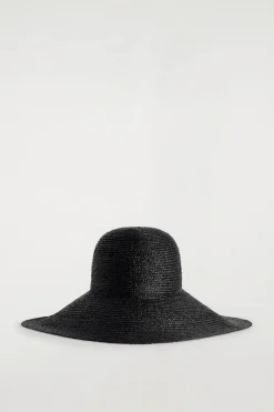WIDE-BRIM RAFFIA HAT