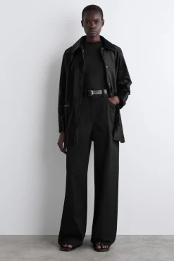 WIDE-LEG COTTON PANTS