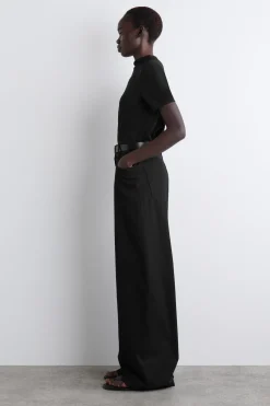 WIDE-LEG COTTON PANTS