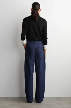 WIDE-LEG DENIM PANTS