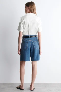 WIDE-LEG DENIM SHORTS