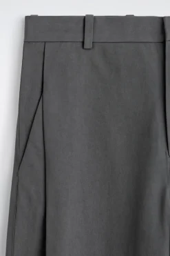 WIDE-LEG PLEATED COTTON PANTS