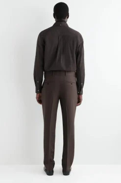 WOOL TAPERED PANTS
