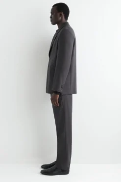 WOOL TAPERED PANTS