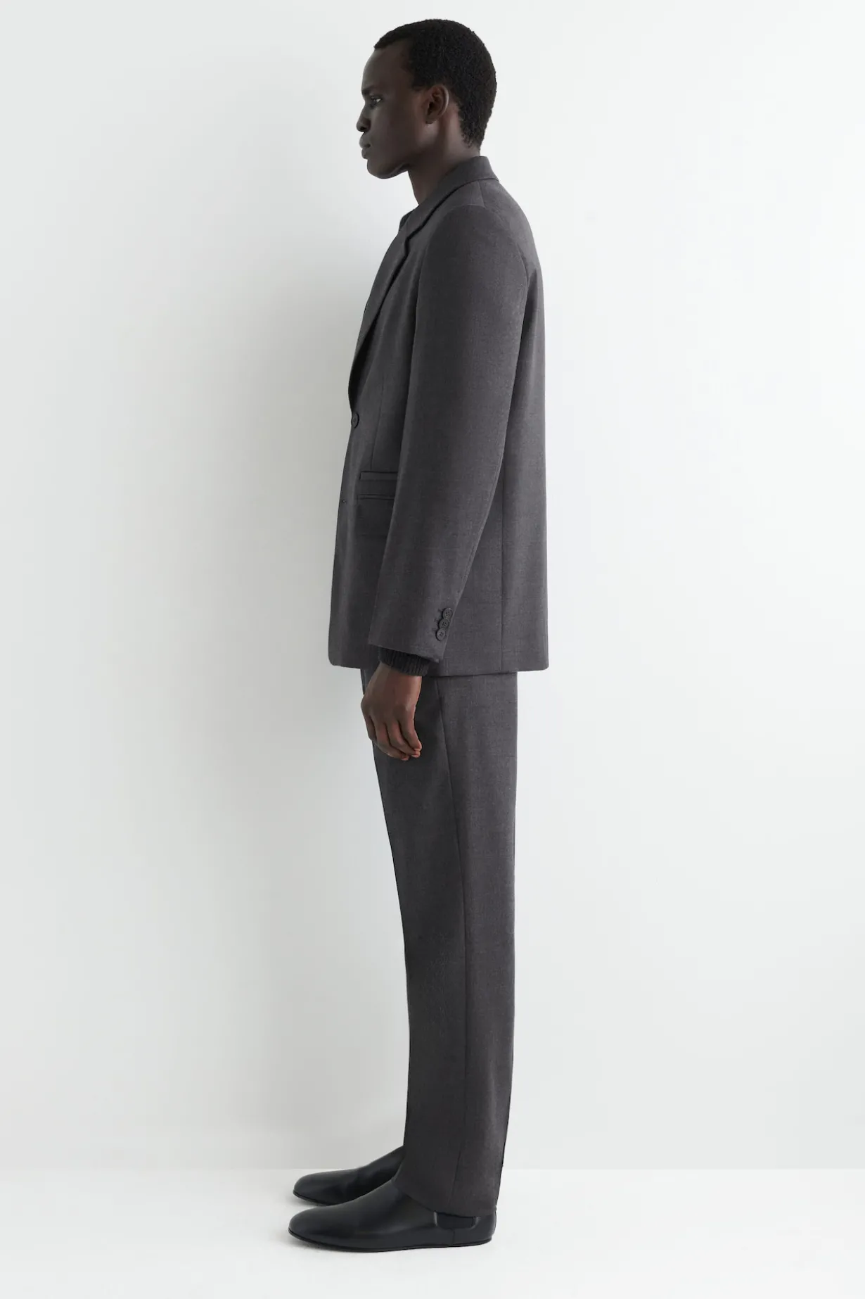 WOOL TAPERED PANTS