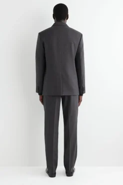 WOOL TAPERED PANTS