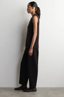 WOOL V-NECK TUNIC VEST