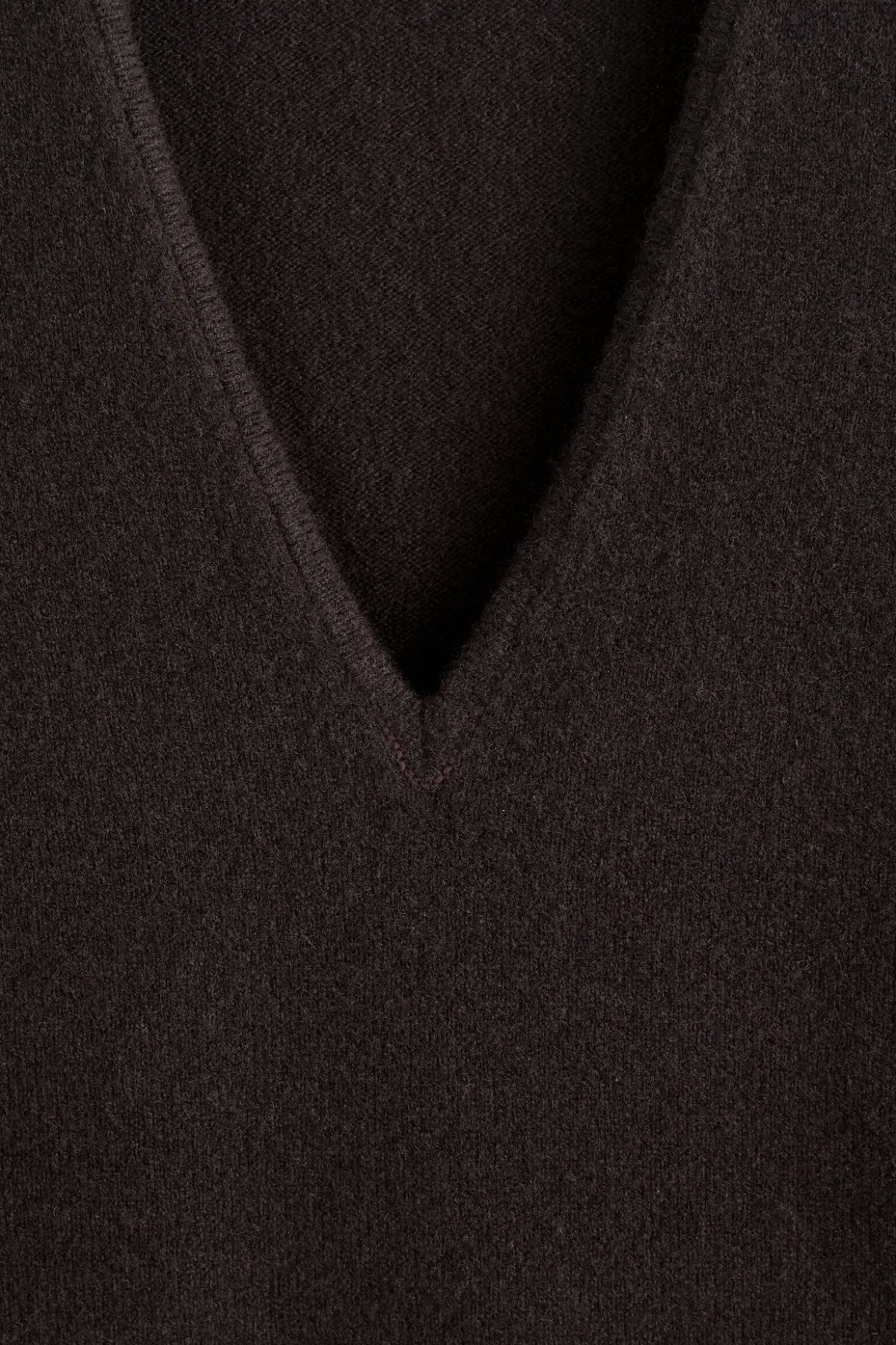 WOOL V-NECK TUNIC VEST