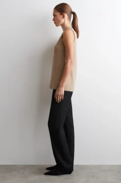 WOOL V-NECK TUNIC VEST