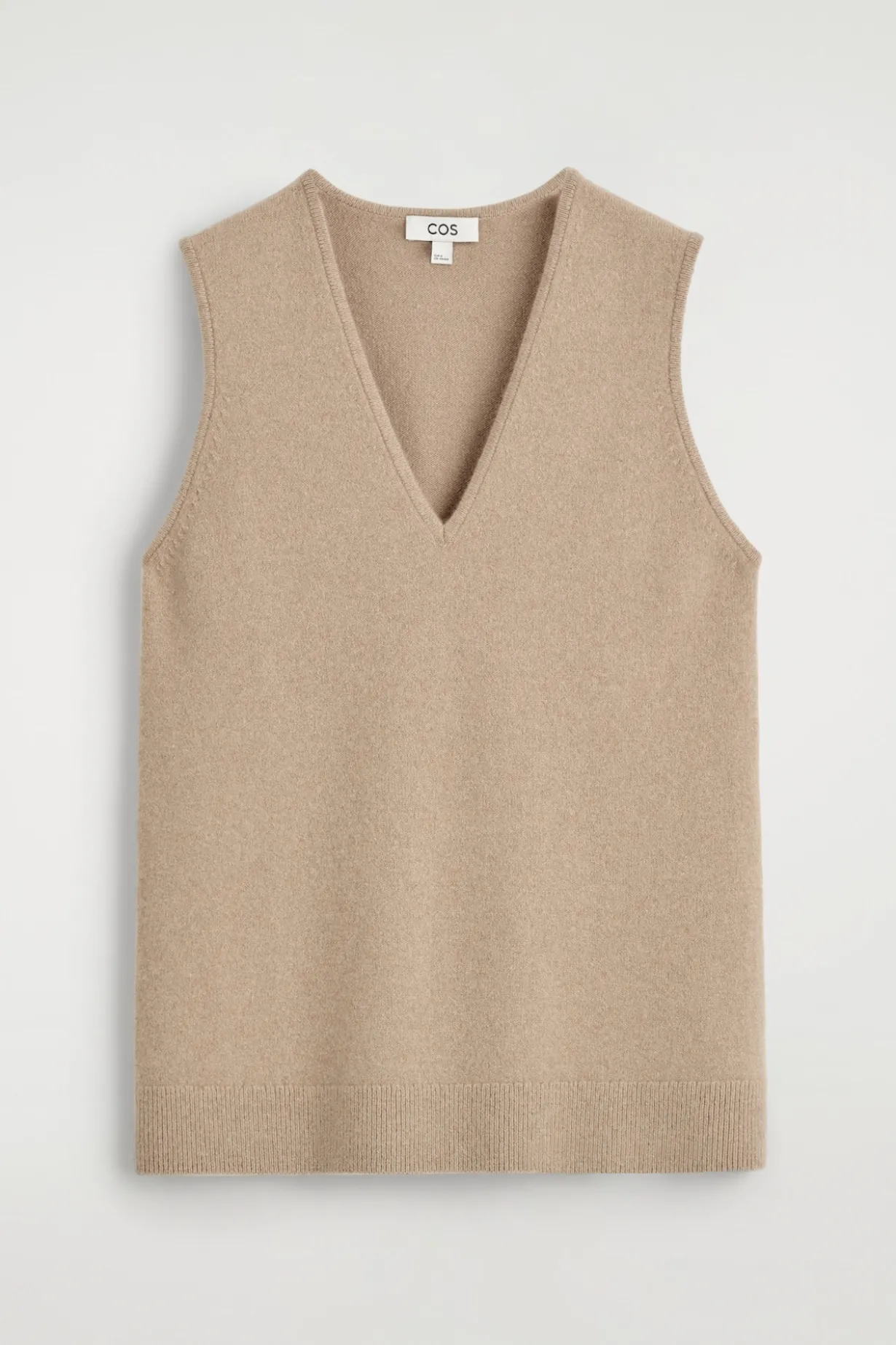 WOOL V-NECK TUNIC VEST