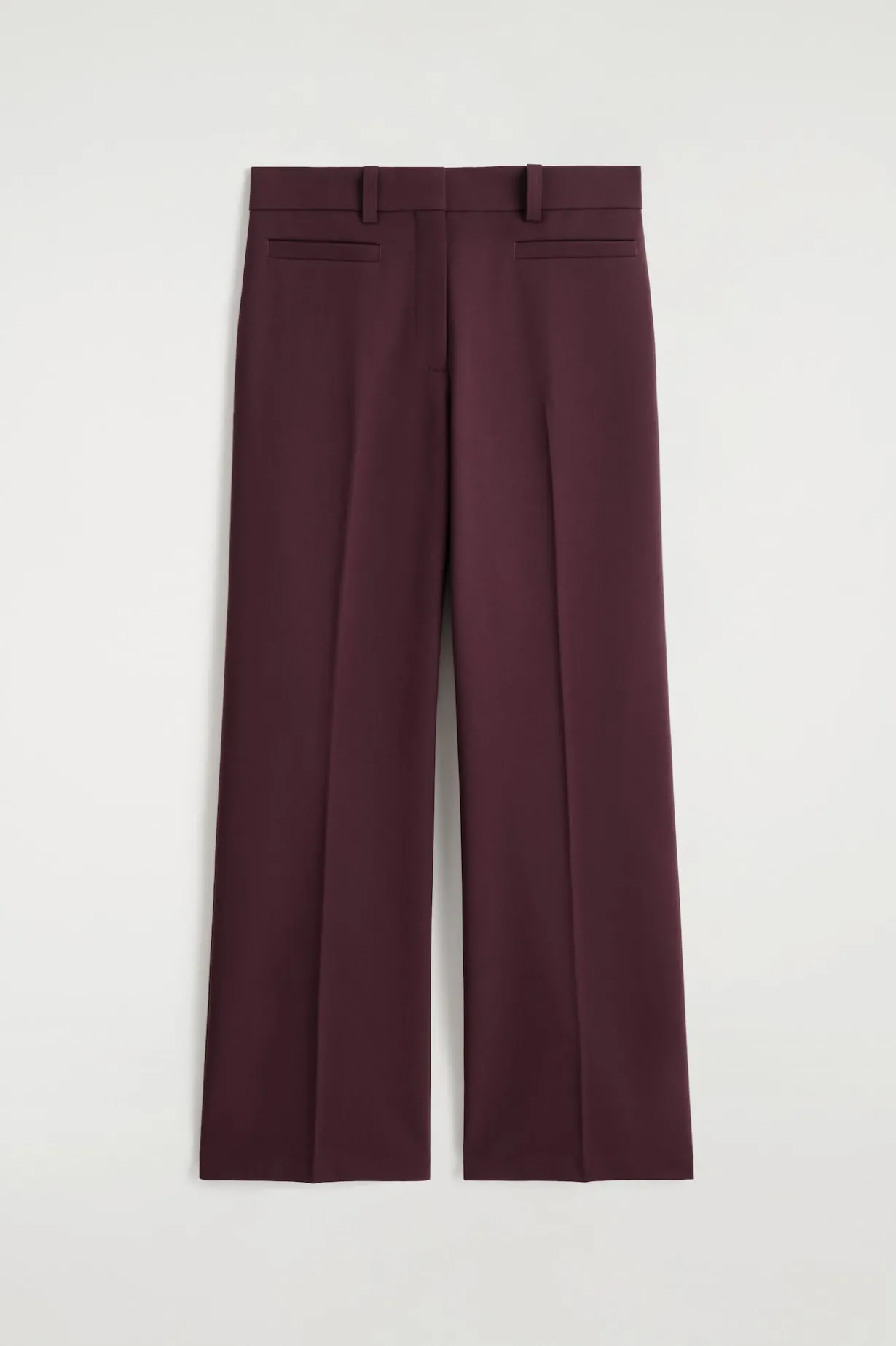 WOOL-BLEND STRAIGHT-LEG PANTS