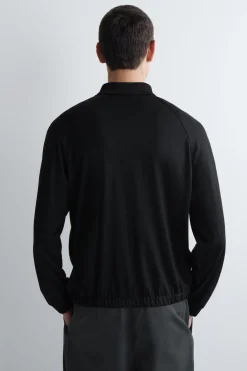 WOOL-JERSEY BOMBER JACKET