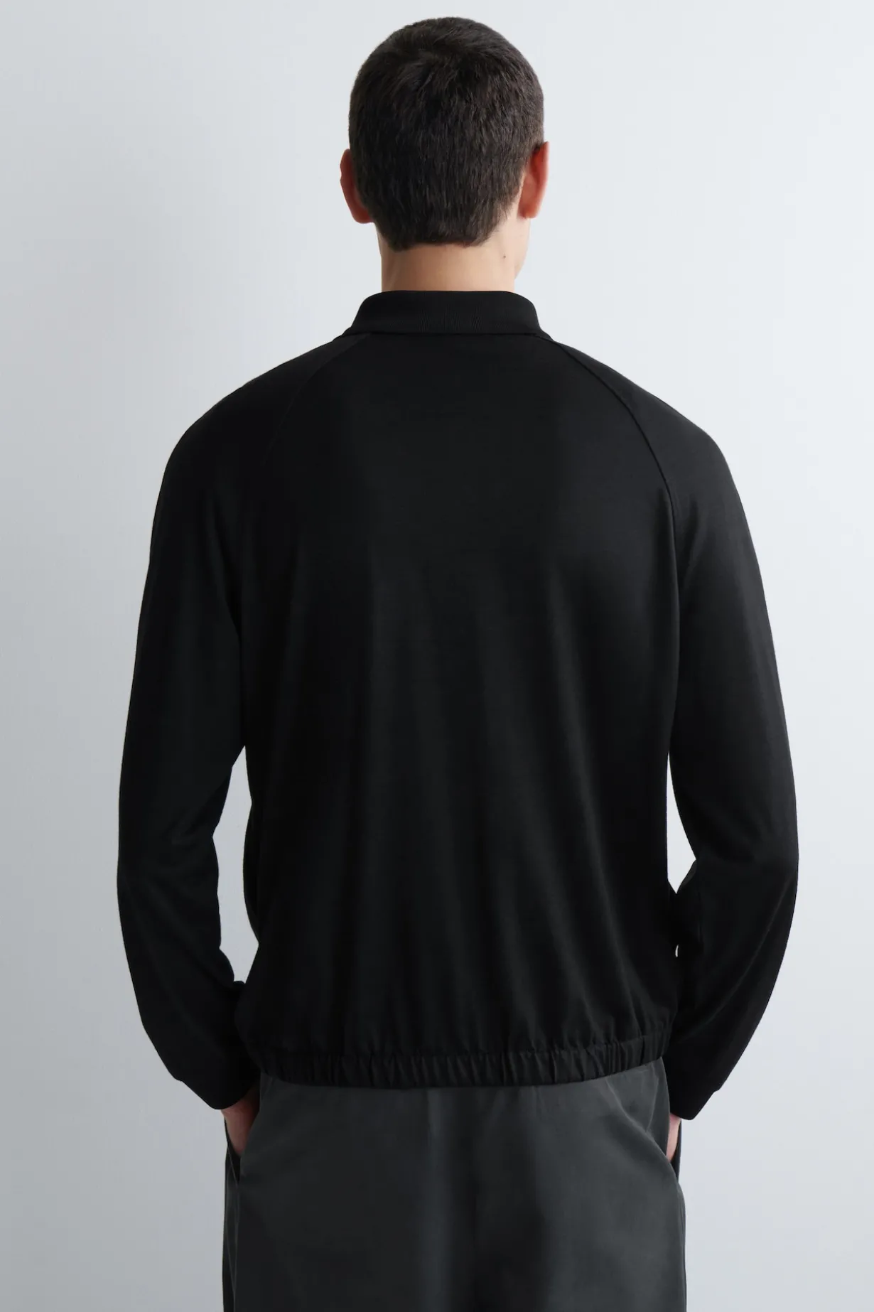 WOOL-JERSEY BOMBER JACKET