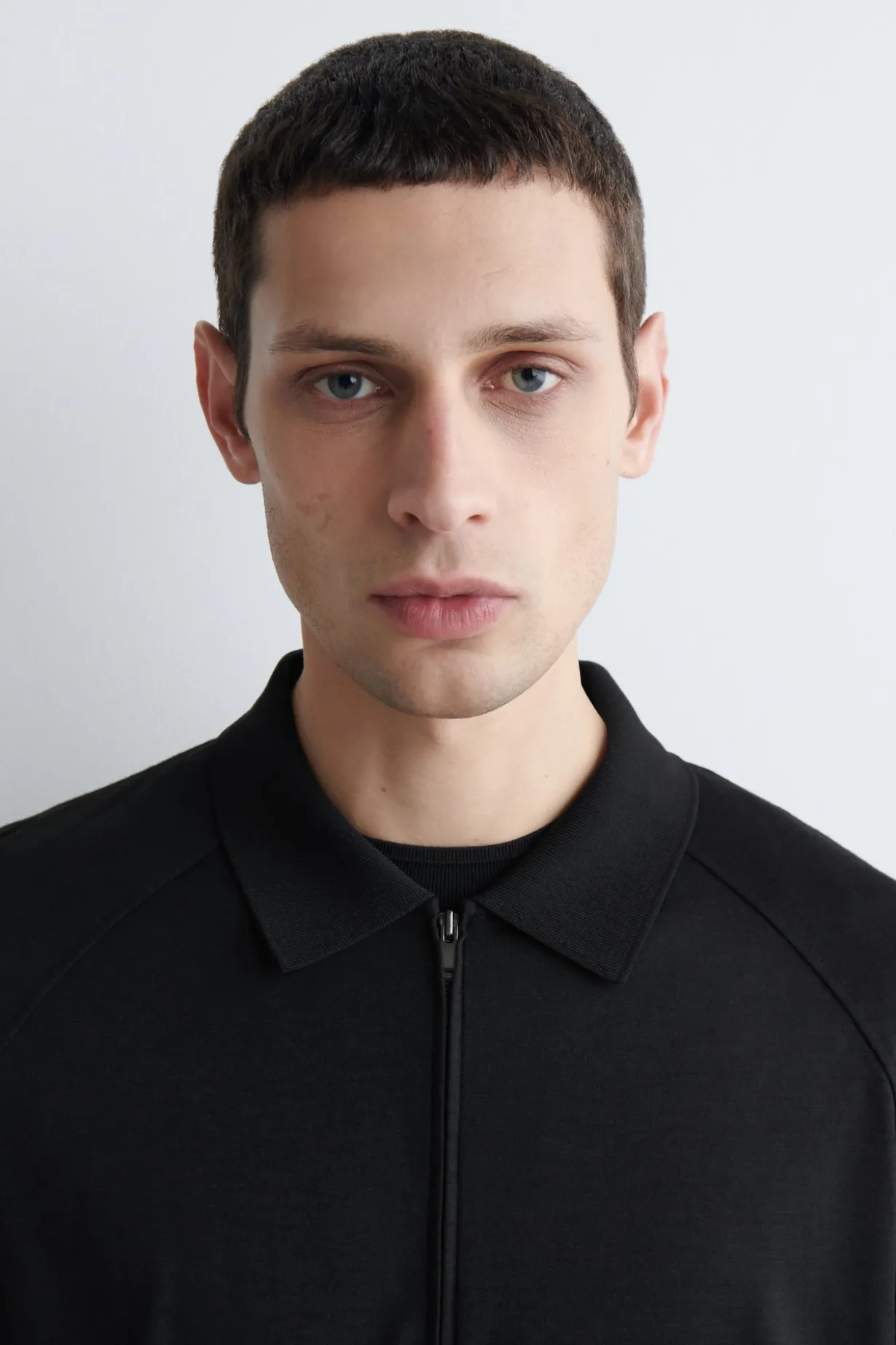 WOOL-JERSEY BOMBER JACKET