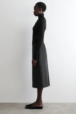 WOOL-ZIBELINE PENCIL SKIRT
