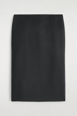 WOOL-ZIBELINE PENCIL SKIRT
