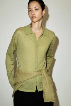 ZIGZAG-KNIT MOHAIR-BLEND CARDIGAN